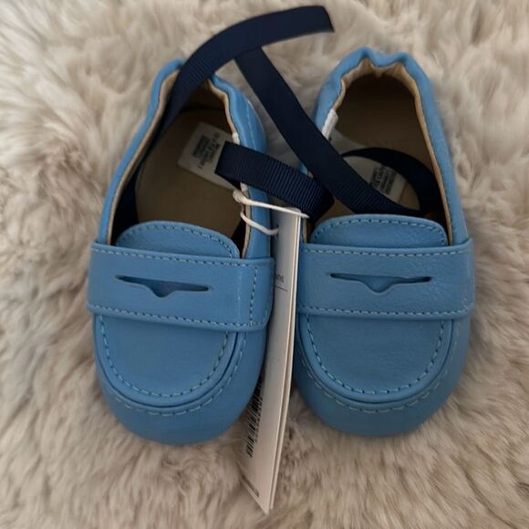 Janie & Jack Baby Penny Loafer in Blue Sky Size 3/6 Months - Picture 3 of 5